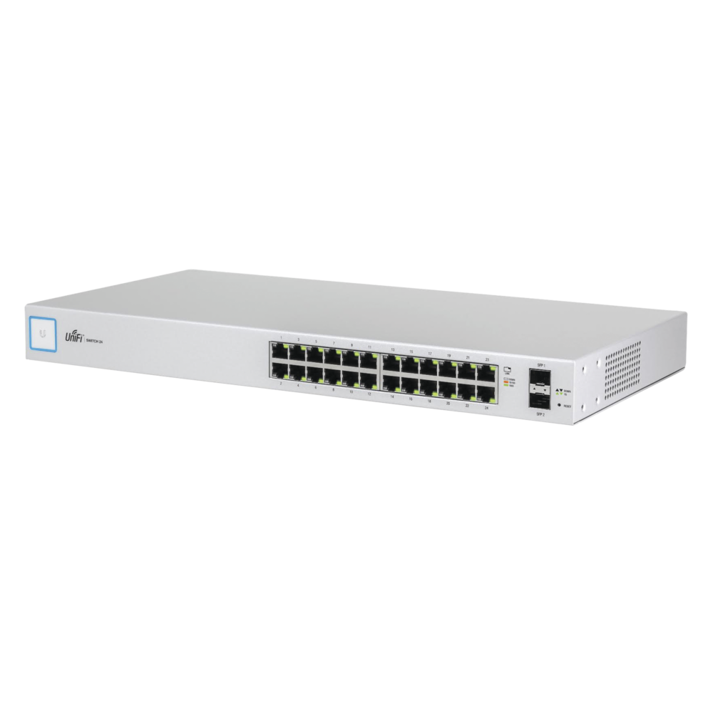 Switch UniFi capa 2 administrable de 26 puertos Gigabit (24 eth. y 2 SFP) Throughput 38.69 Mpps