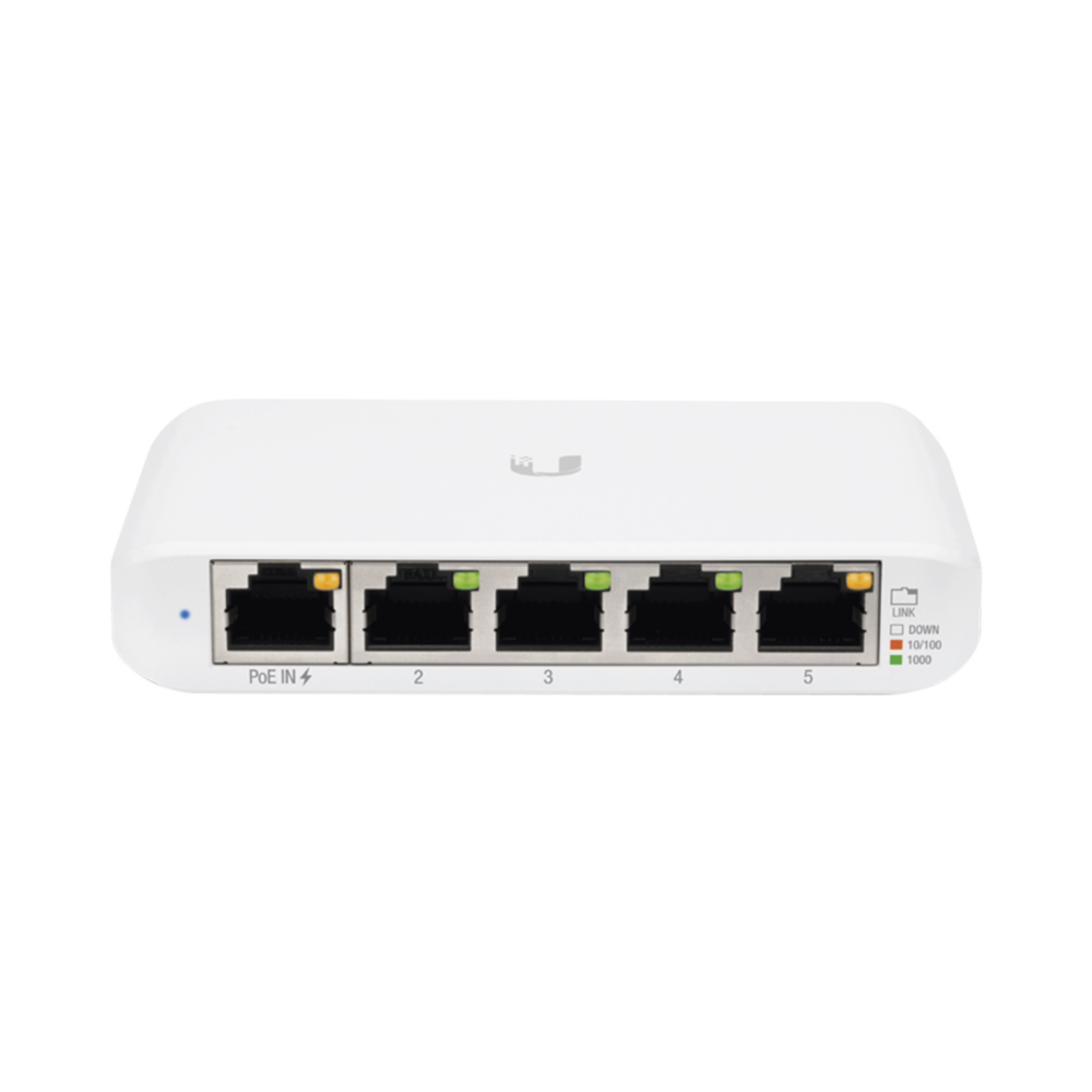 Switch UniFi Administrable Compacto de 5 Puertos 10/100/1000 Mbps, soporta entrada de PoE 802.3af/at