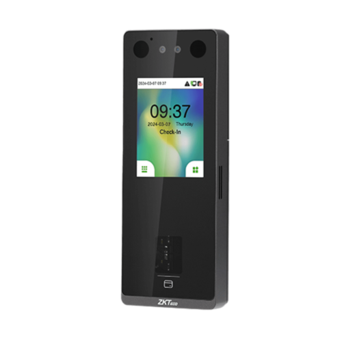 Terminal de control de acceso exterior ZKteco SENSEFACE3A IP65 con reconocimiento facial, huella en vidrio y video intercomunicador - Conmujal Guadalajara