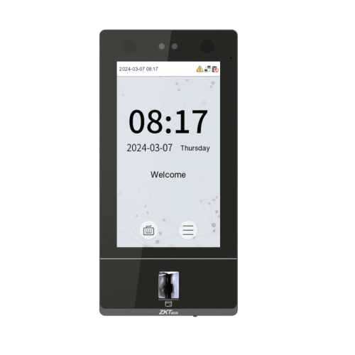 Terminal multibiométrico ZKTeco SenseFace 7A con reconocimiento facial 2MP WDR lector de huella digital óptico RFID y pantalla táctil para control de acceso empresarial en Guadalajara